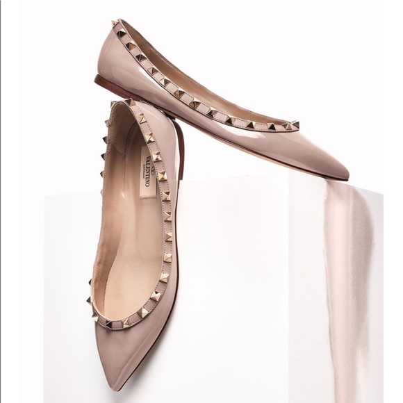 Valentino Garavani Shoes - Valentino Garavani
Rockstud Patent Ballet Flats